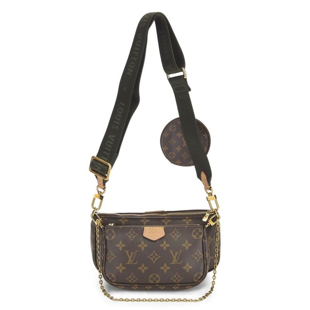 Louis Vuitton Green Monogram Coated Canvas Multi Pochette Accessoires
(Authentic